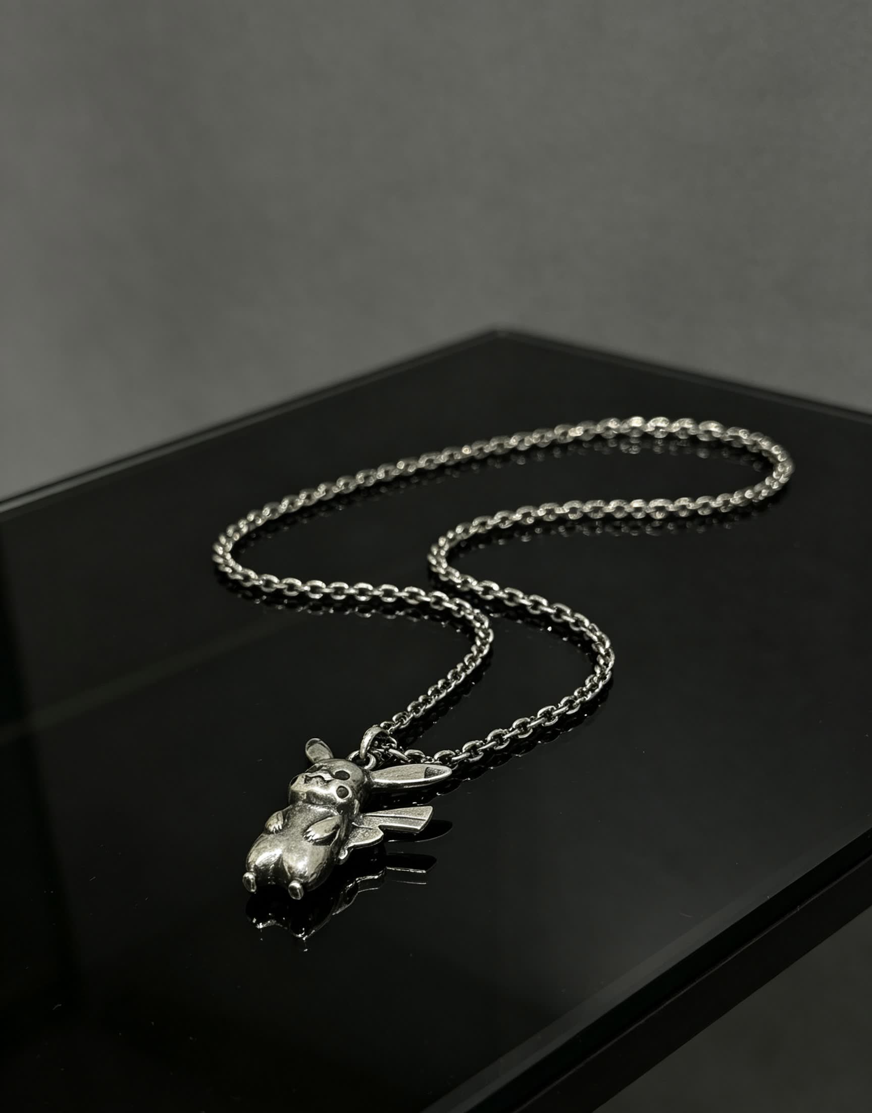 Chrome Hearts Silver Pikachu Pendant Necklace